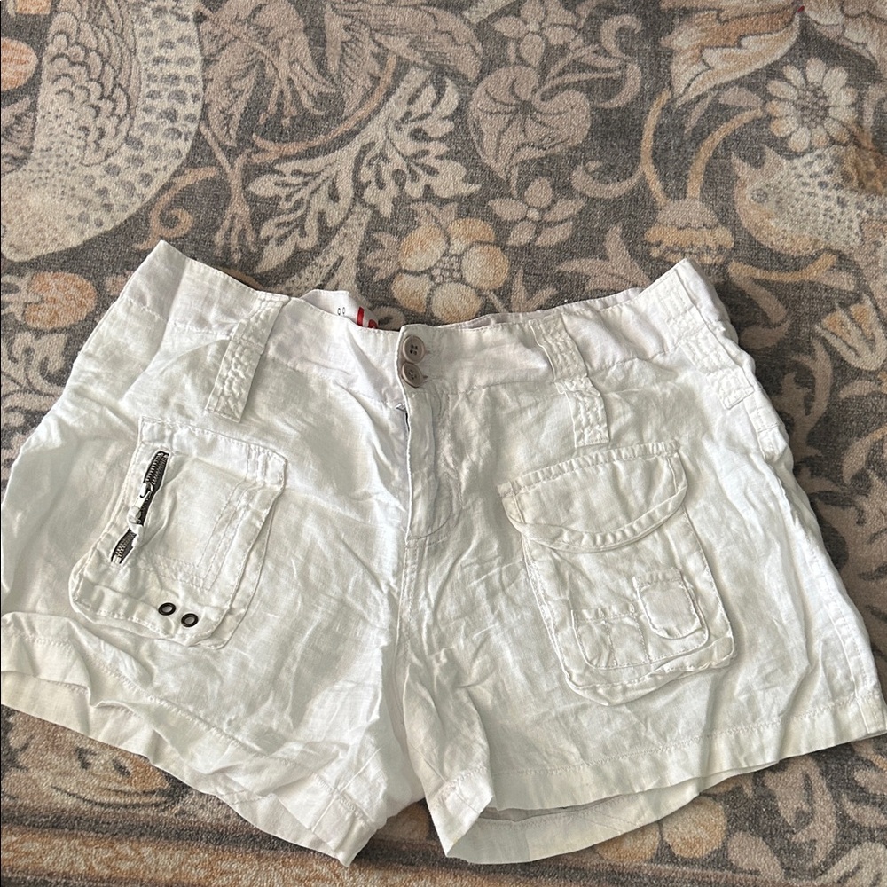 Johnny Was linen Women's White Casual Shorts